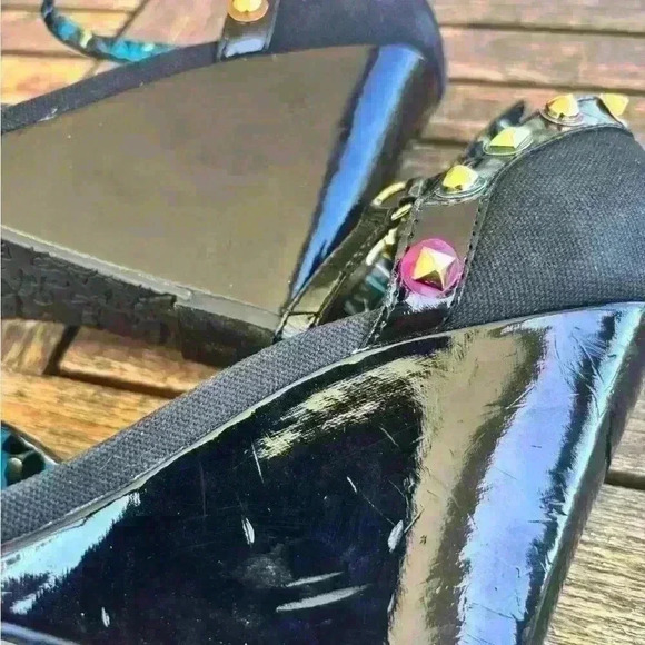 Betsey Johnson Betseyville wedge heels size 9.5 M- heel height 4” - Picture 12 of 12